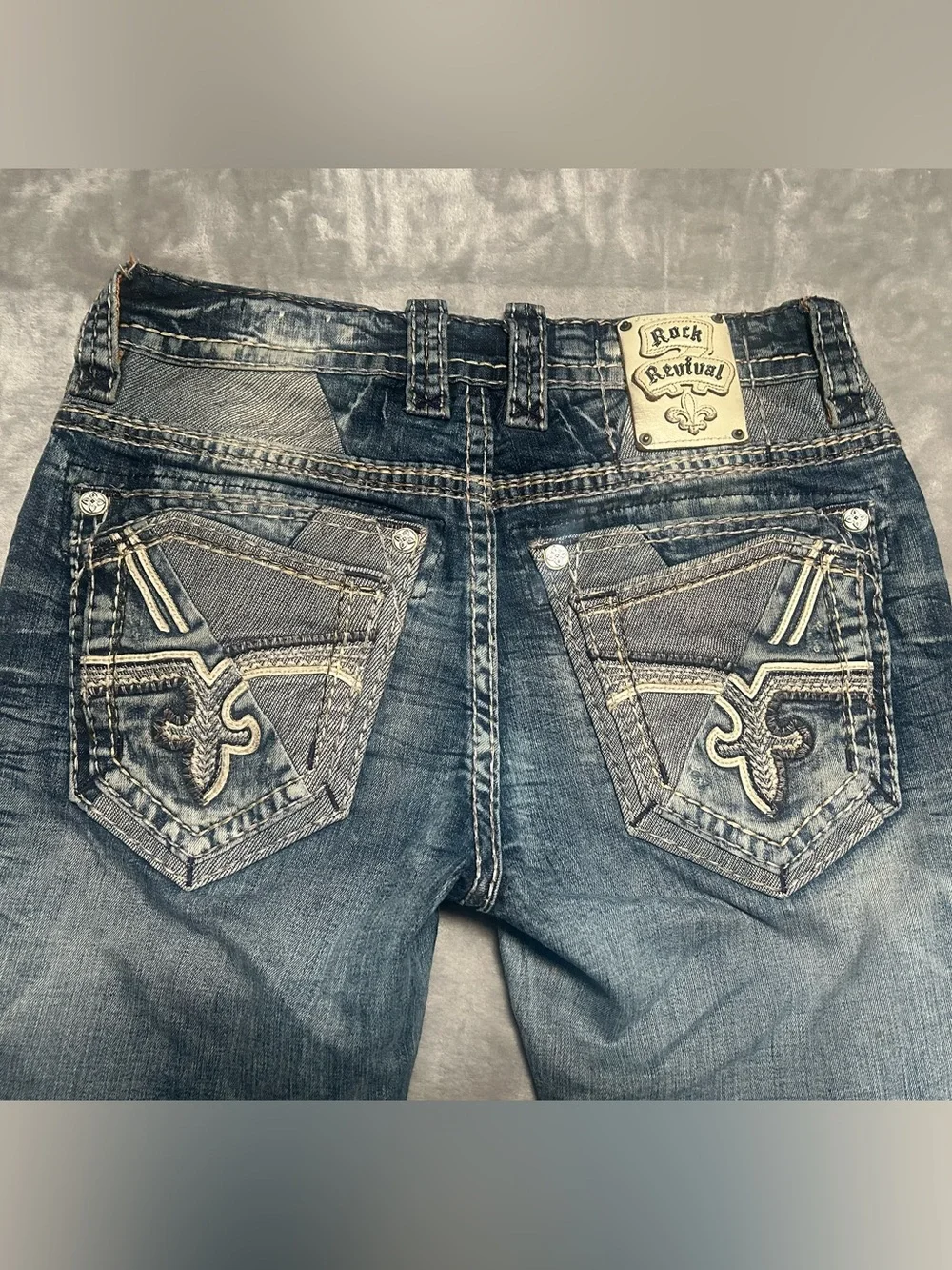 Rock Revival Slim Taper Jeans Men’s 31 Heavy Stitch